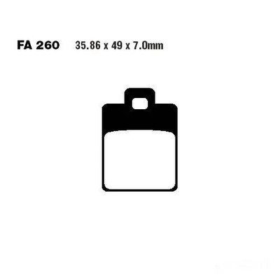 Bremsbelag EBC SFA260 hinten für Gilera Runner SP 50 DD Purejet Bj. 2003-2011