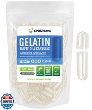 XPRS Nutra Rozmiar 000 Puste kapsułki - 100 sztuk Duże przezroczyste puste 