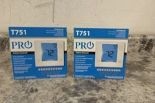 PRO1 IAQ T751 2 Pk 18 to 30VAC Low Voltage Non-Programmable Thermostat
