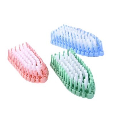 3Pcs Curved Gentle Bristles Cleaning Brush Assorted Color For Corner Scrub Tool