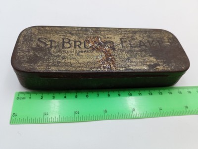 Vintage OGDENS St Bruno Flake Tabak Sammlerstück leere Dose Größe 16x6x2,5 cm