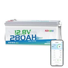 Redodo 12V 280Ah Bluetooth LiFePO4 Lithium Battery 3584Wh for RV Marine Solar
