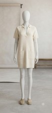 Show Me Your Mumu Dexter Dress Womens Small Sweater Polo Stretch Cream