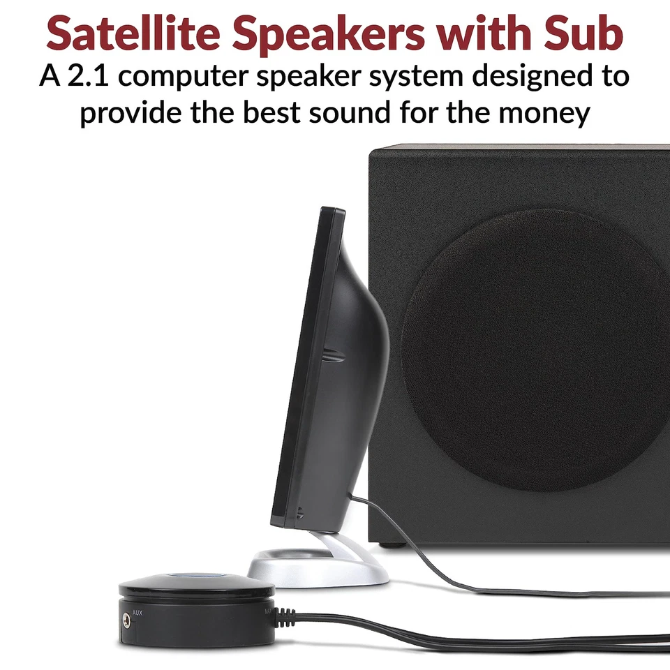 CA-3090 2.1 Speaker System with Subwoofer with 18W of Power – Easy Setup and ... - Image 2 of 4