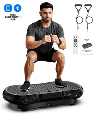 Vibration Plate Exercise Machine 7 in 1 3D&4D Vibration Plate LED Display 400LB