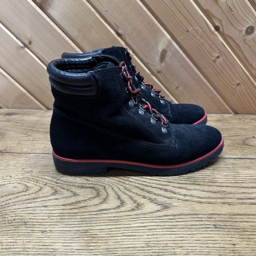 Ralph Lauren Mikelle Black Suede Leather Lace Up Ankle Boots | Women’s 10 B $135 - Picture 2 of 13