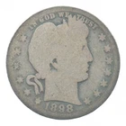 BETTER 1898-O Liberty Barber 90% Silver US Quarter *097