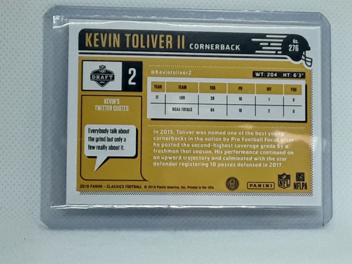 Kevin Toliver II 2018 Classics Football - #276 RC - LSU Tigers | eBay