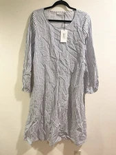 JW Anderson Cotton Striped Poplin Dress Size 10 NWt