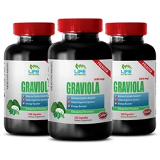 Graviola Fruit - Graviola (leaf powder) 650 mg Immune System Booster Caps 3B