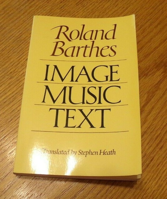 Image Music Text By Roland Barthes 1978 Trade Paperback For Sale