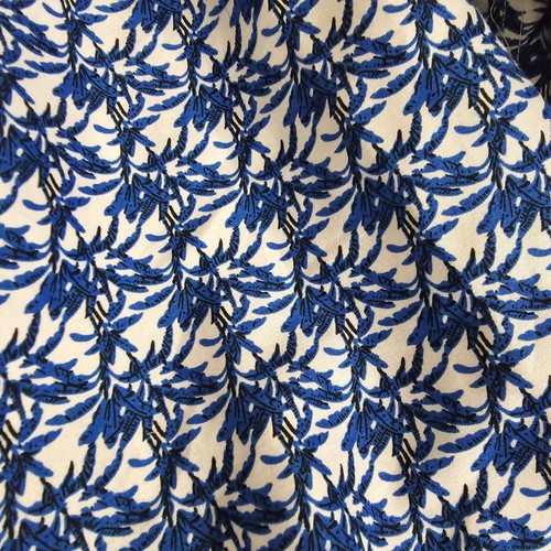 Silver Stone Collection Modern Fit Leaf Vines Long Sleeve Button Shirt XXL Blue - Picture 20 of 21