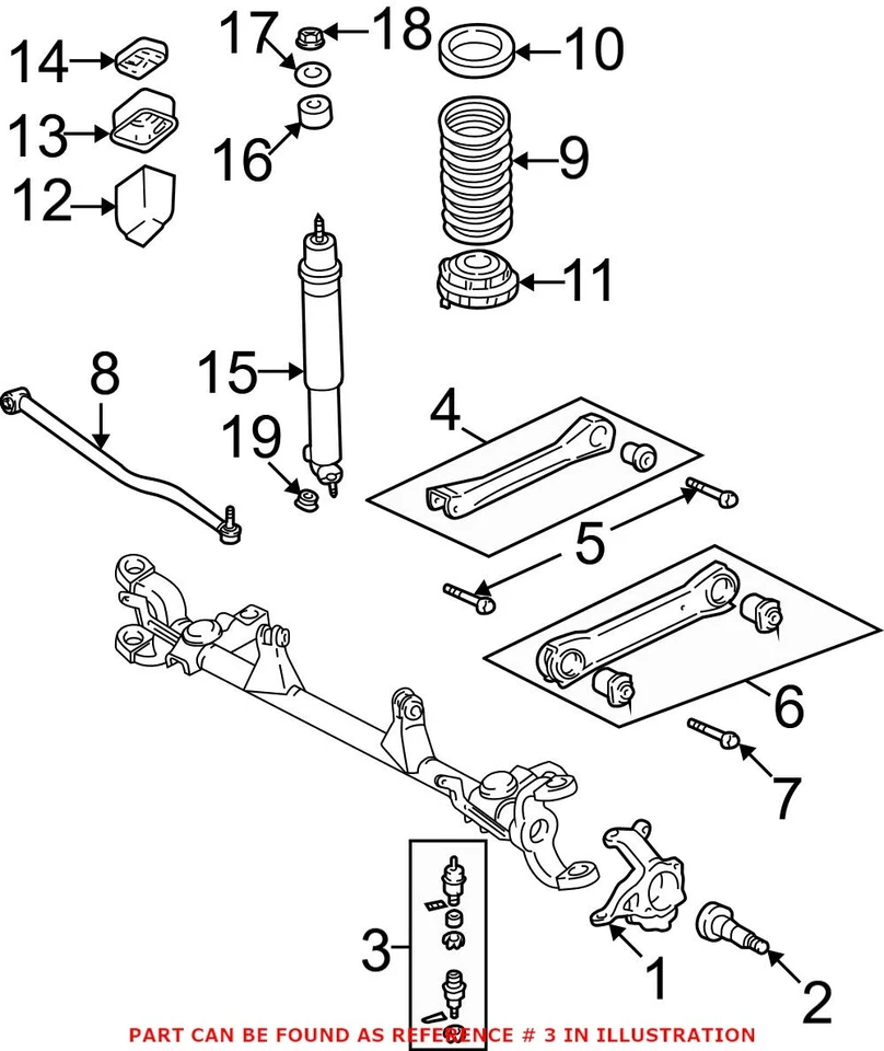 Kit de rótula de suspensión Mopar original OEM para Jeep Grand Cherokee Wrangler JK Foto 3 de 3