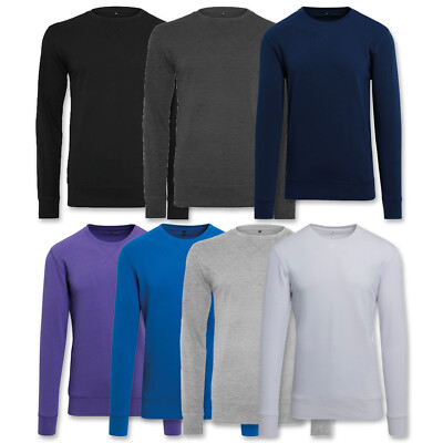 Herren Langarm Pullover Oberteil Light Crew Sweatshirt Build Your Brand XS - XXL