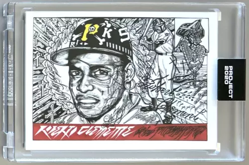 TOPPS PROJECT 2020 #68 ROBERTO CLEMENTE by Artist JK5 ** PIRATES 1955 #164