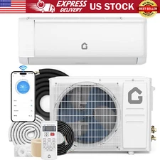 17000 BTU Ductless Mini Split Air Conditioner Heat Pump AC 230V w/Kit 1250 Sq.Ft