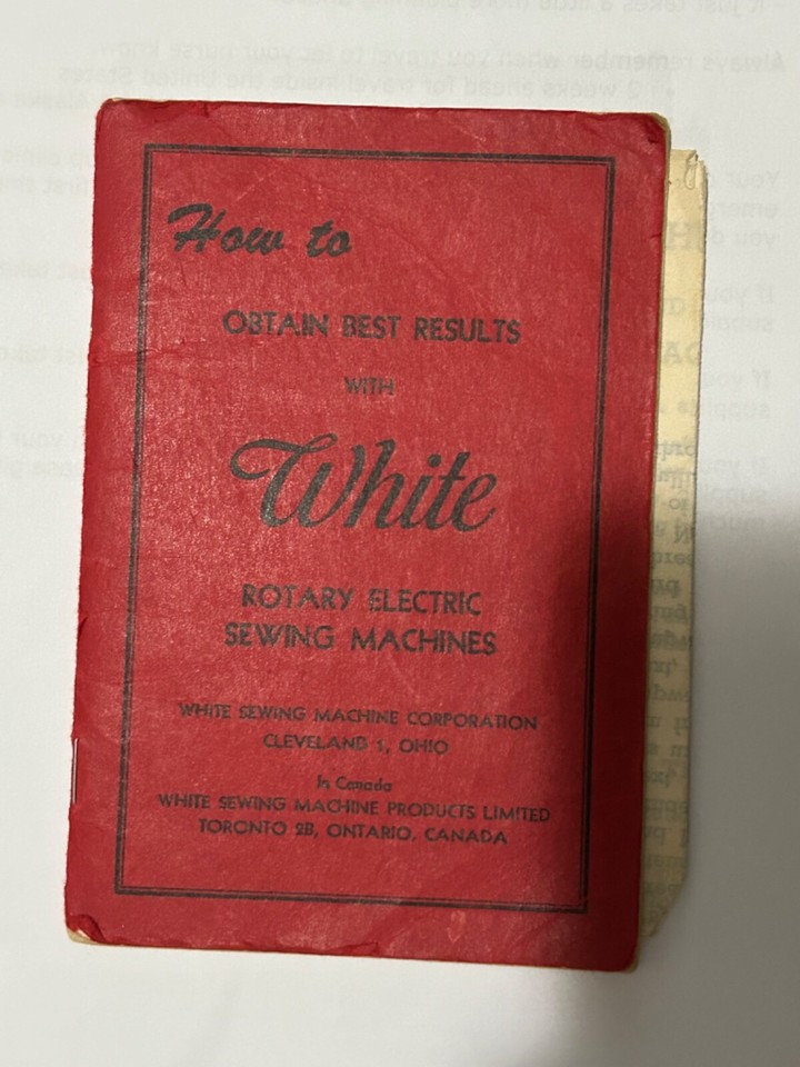 Vintage White rotary sewing machine with eBay