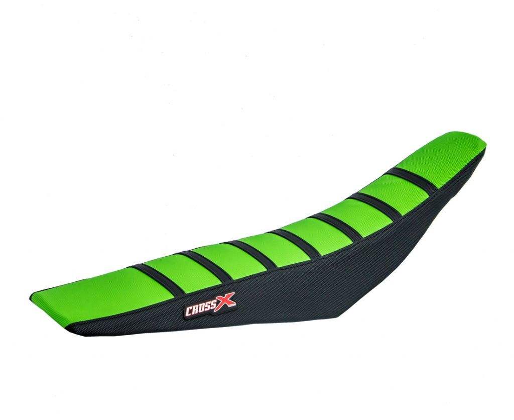 Housse de selle Kawasaki KFX 250/450 2021-2023 verte et noire à bandes antidérapantes