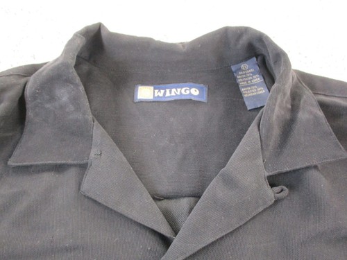 VINTAGE Wingo Button Down Shirt Mens BLACK Short Sleeve Hawaiian Size 2X NWT - 第 4/9 張圖片