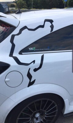 Vauxhall astra INSPIRED BY nurburgring stickers x2