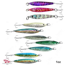 Fish WOW! 1oz Fishing Mega Live Metal Bait Fish Jigs bait holographic Lures New