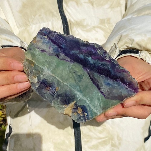 283G Beautiful Natural Rainbow Fluorite Quartz Crystal stone ore Block Healing - 第 13/13 張圖片