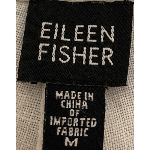 EILEEN FISHER 100% Linen Wide-Leg Ankle Pants Size M Medium White Bareback - Picture 3 of 3
