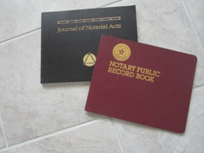 Notary Public Record Books Lot of 2