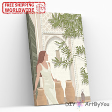 Paint By Numbers Kit Woman Abstract Beginner Oil Kids Art Adult Decor DIY Draw