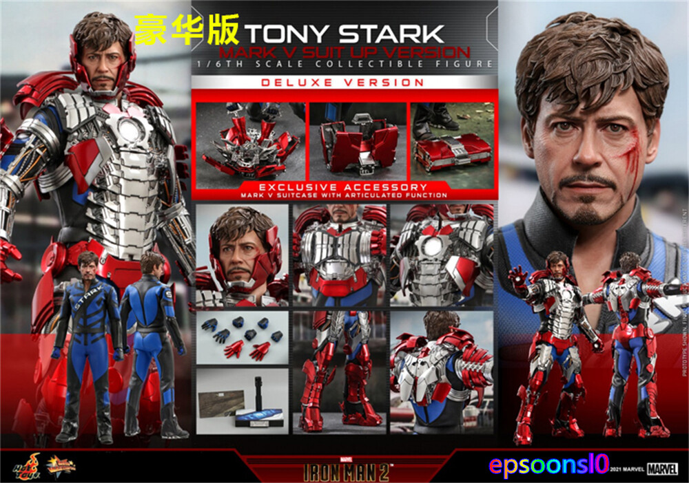HotToys HT MMS600 1/6 Iron Man 2 Tony Stark Figure Collection