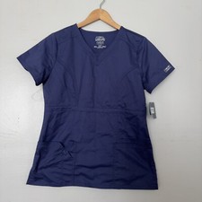 Cherokee Workwear SCRUBS TOP Unisex Core Stretch Premium Junior Fit Small Blue