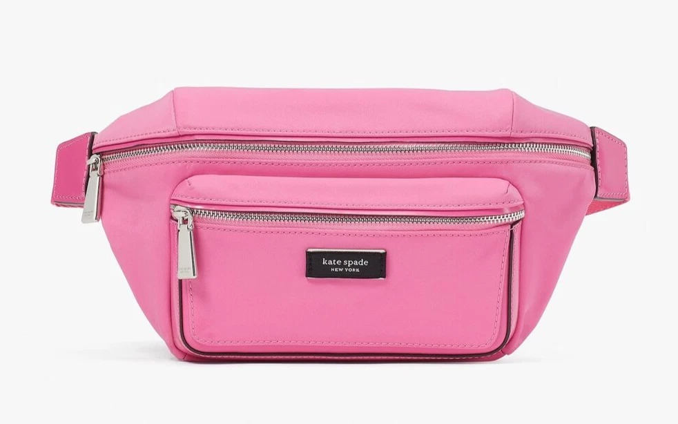 Chanel Waist Bag Nylon Silver-tone Pink in Nylon with Silver-tone - US