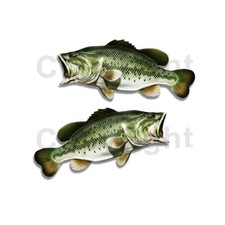 Largemouth Bass Sticker Decal Fishing Boat Car Truck Camper Trailer F032 2 Pack Largemouth Bass Sticker Decal Fishing Boat Car Truck Camper Trailer F032 2 Pack