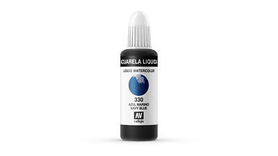 (254,69 /1l) Liquid Watercolor Vallejo 33330 Navy Blue  32ml Navy Blau Aquarell