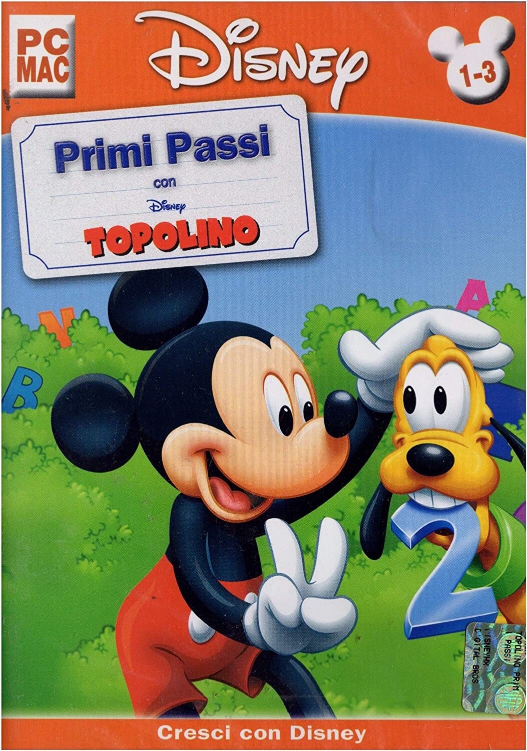 DISNEY TOPOLINO PRIMI PASSI PC WINDOWS SIGILLATO GIOCO E COPERTINA ITA