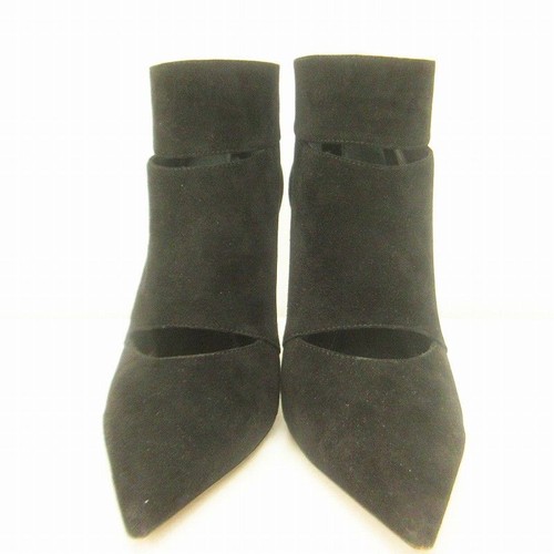 Gianvito Rossi Short Boots Black Suede Back Zip Women's Size EU 38 US 8 Used - Picture 5 of 7