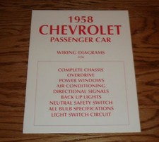 1958 Chevrolet Passenger Car Wiring Diagrams Complete Chassis 58 Chevy