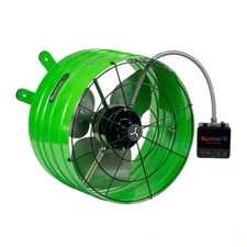 Gable Mount Attic Fan Cooler App Control 3-Speed Electric Steel Green Thermostat