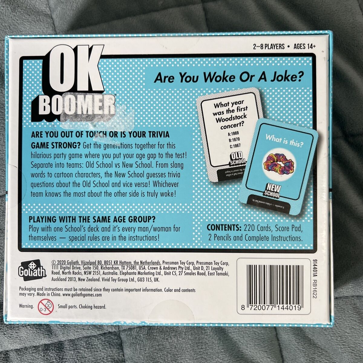 Games Adults Play OK Boomer - The Old School vs. New School Trivia Game,  Blue Sky, Includes 220 Cards