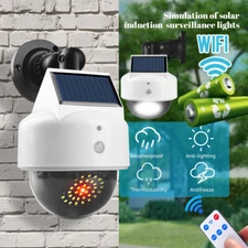 1-4Pack Solar Light LED Wall Lamp Security Dummy Camera Wireless PIR Monitor LED