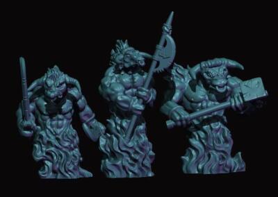 Fabelzel's Fireborn Daemon Bulls for Infernal Dwarfs -  Chaotic