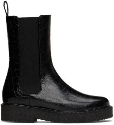 $500 STAUD Palamino Chelsea Boot CROC-EMBOSSED