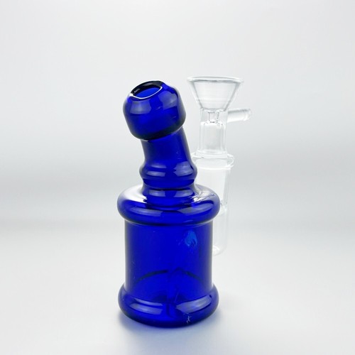 THICK 4" Mini Clear Glass Bong Smoking Perc Percolator Water Pipe Hookah Bubbler - Picture 6 of 12