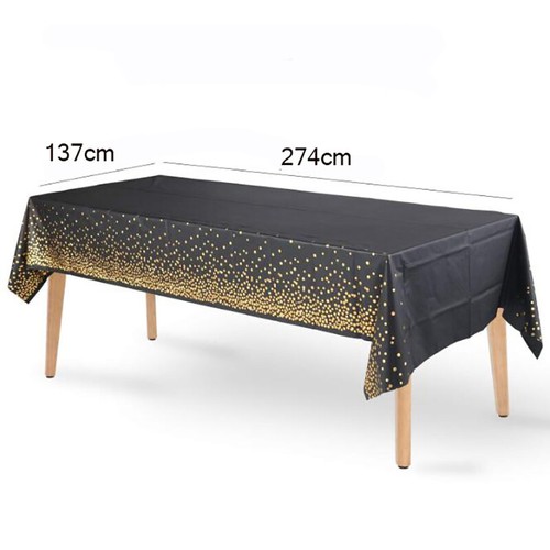 Anniversary Party Supplies Plastic Tablecloths Party Dining Gold Dot Confetti BB - Imagen 10 de 21
