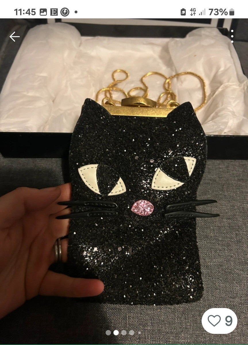 lulu guinness kookie cat small Glitter bag