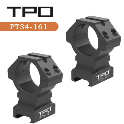 TPO 34mm Precision Scope Ring Set 1.61 inch height for Picatinny rail Heavy duty