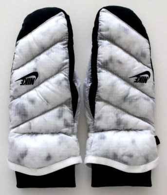 Nike Mittens Women's Medium Insulated Eco Down White/Black Cold Weather