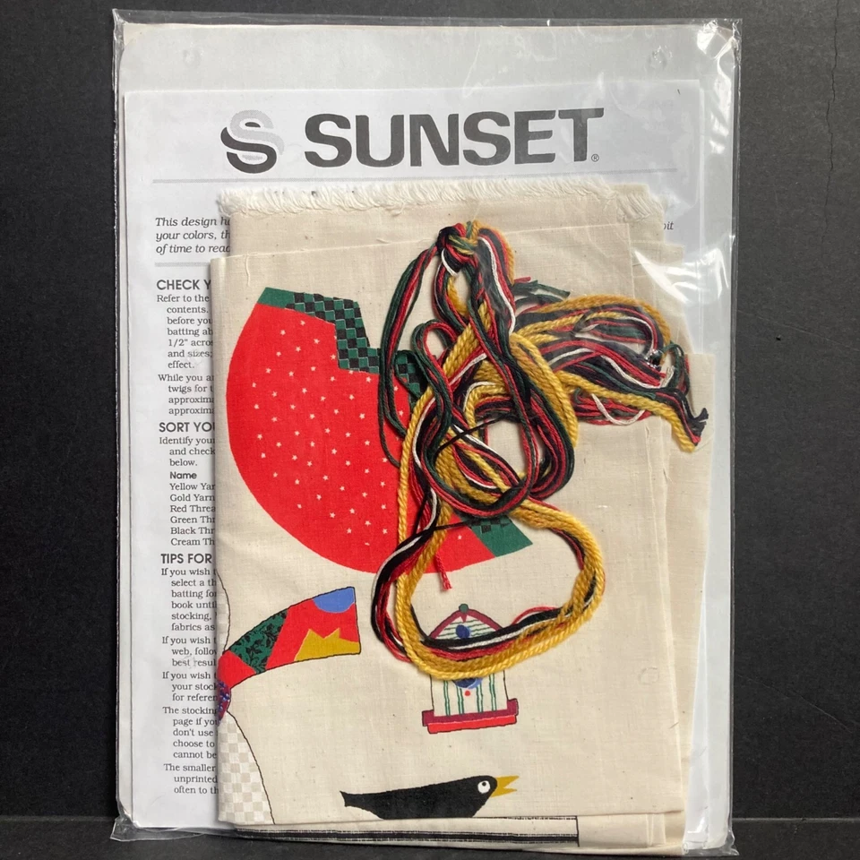 Sunset Patchwork Snowman Stocking Kit 18043 Embroidery Sewing Felt Project - Image 4 of 4