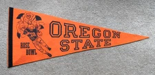 orig. 1957 or 1965 ROSE BOWL Oregon State Beavers **Vintage Football Pennant**