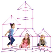 Kids Fort Building Kit 120 Pieces Construction STEM Toys for 5 6 7 8 9 10 11 ...